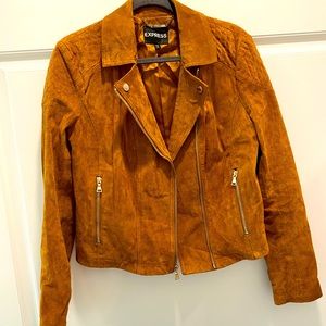Express suede motorcycle jacket